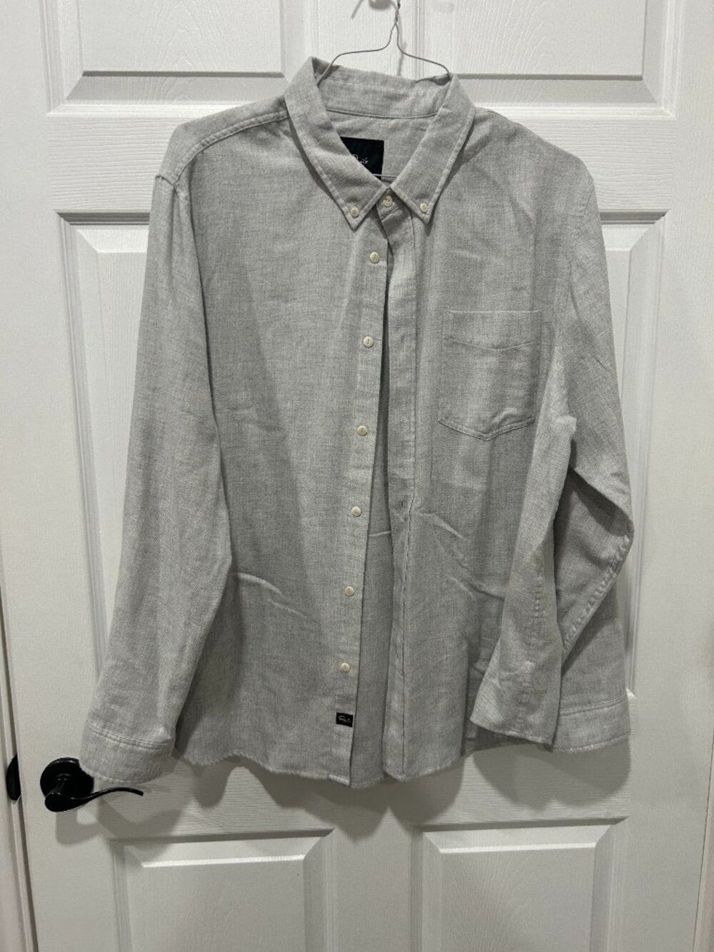 Rails Men’s Runson Button Down Shirt in Heather Grey Size XL